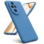 Oududianzi - Coque Compatible avec Honor 200 Pro 5G, [Coque Silicone Liquide] [Intérieur Microfibre] Souple Étuis en Caoutchouc Housse Antichoc Protection Bumper Coque Honor 200 Pro - Bleu