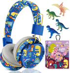 Casque Audio Enfant,Casque Bluetooth Sans Fil Enfant Avec Filaire,Dinosaures/Licorne Casque Musique Enfants 2 3 4 5 6 7 Ans,Casque Enfant Pour Ipad/Tablette,Cadeau Pour Filles/Garçon