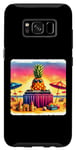 Coque pour Galaxy S8 Ananas Djs At Seaside Celebration. Dj Turntables colorées