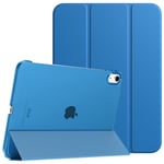 TiMOVO Coque Compatible avec iPad 10ème Génération 10,9 Pouces 2022 Étui,iPad 10 Coque, Légère&Mince Coque Arrière Translucide en PC,Housse Coque Trifold avec Réveil/Sommeil Auto, Gentiane Bleu