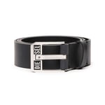 Ceinture Diesel cuir de buffle noire