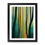 Lost In The Forest Framed Print for Living Room Bedroom Home Office Décor, Wall Art Picture Ready to Hang, Black A3 Frame (34 x 46 cm)