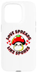 iPhone 15 Pro Love Spreads Like Spores Cute Funny Kawaii Mushroom Case