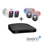 Swann 4 Channel 4K 1TB DVR with 2 X Enforcer Bullet Cameras and 2 X Enforcer Dom