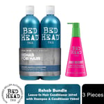 Bed Head By Tigi Rehab Bundle of Leave-In Conditioner with Shampoo & Conditioner