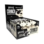 Warrior Crunch - High Protein Bars - 20g Protein Each Bar - Low Carb, Low Sugar Snack - 12 Pack x 64g (Cookies and Cream)