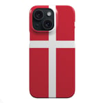 EIDERWOOD iPhone 15 Hard Plast Deksel - Danmarks Flagg