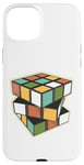 Coque pour iPhone 15 Plus Puzzle rétro en forme de cube - Couleurs vives et géométriques