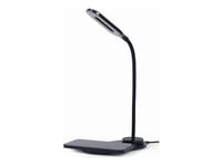 Gembird Ta-Wpc10-Led-01 - Desk Lamp With Wireless Charger - Led - 15.3 W - Svalt Vitt/Varmt Vitt/Naturligt Vitt Ljus - 2893-7072 K - Svart