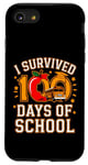 Coque pour iPhone SE (2020) / 7 / 8 Graphique vintage I Survived 100 Days of School Bus