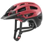 uvex Finale 2.0 - Secure Mountain Bike Helmet for Men & Women - Individual Fit - Upgradeable with an LED Light - Red-Black Matt - 56-61 cm