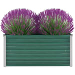 Maisonchic - Jardinière, Bac à fleurs, Lit surélevé de jardin acier galvanisé 100x40x45 cm vert pjhr25277