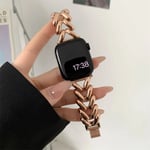 Lyxig kärleksfullt hjärta metallrem för Apple Watch Band Ultra 44mm 45mm 41mm 40mm 49 Damarmband för iWatch Series 9 8 7 6 SE 5 3 Roséguld Rose Gold 38mm 40mm 41mm