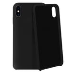 Coque iPhone XS Max Silicone Semi-rigide Mat Finition Soft Touch noir