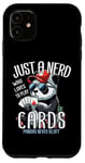 Coque pour iPhone 11 Poker Panda Jeu de cartes à jouer Panda