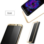 Full Screen Cover Samsung Galaxy S8 Tempered Glass Screen Protector Curved Gold