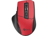 C-Tech Mouse C-Tech Ergo Mus Wlm-05, Trådlös, 1600Dpi, 6 Knappar, Usb Nano-Mottagare, Röd