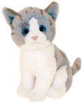 6.5" Grey Tabby Cat teddy TABBY CATS plush toy cat soft toys teddies kittens