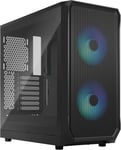 Fractal Design Focus 2 RGB Black - Tempered Glass Clear Tint - Mesh front – Two