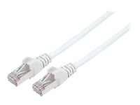 Intellinet Network Patch Cable, Cat7 Cable/Cat6A Plugs, 15m, White, Copper, S/FTP, LSOH / LSZH, PVC, RJ45, Gold Plated Contacts, Snagless, Booted, Lifetime Warranty, Polybag - Câble réseau -...