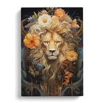 Leo Zodiac Contemporary Art Canvas Print for Living Room Bedroom Home Office Décor, Wall Art Picture Ready to Hang, 30x20 Inch (76x50 cm)