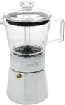 La Cafetière Verona Glass Espresso Maker, Chrome, 6 Cup, Gift Boxed