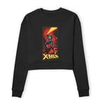 X-Men Cyclops Energy Beam Women's Cropped Sweatshirt - Black - M