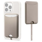 CYRILL by Spigen Kajuk Mag Wallet, Magnetic Wallet Card Holder Designed for Mag [Compatible with iPhone 15, iPhone 14, iPhone 13, iPhone 12 Models] - Cream