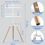 Trépied pour TV - Chevalet de télévision pour écran LED LCD de 32 à 65"" - écran plat incurvé - Hauteur réglable - Support d'affichage TV de studio avec pivot à 140° pour chambre à coucher, salon