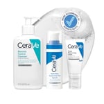 CeraVe Blemish Control Night-Time Routine for oily & blemish-prone skin: Blemish Control Cleanser 236ml, Serum 30ml and PM Facial Moisturising Lotion 52ml. 3-step Routine Bundle