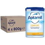 4 x 800g Aptamil Comfort Infant Milk Suitable From Birth to 12 Months