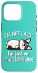 Coque pour iPhone 16 Pro Funny Kawaii Lazy Power Saving Black Tricolor Corgi Lover