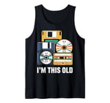 Retro Cassette Tape Floppy Disc CD 90s Birthday Gift Tank Top