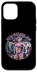 Coque pour iPhone 12/12 Pro Gym Before Him pour une femme sportive