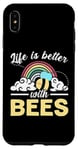 iPhone XS Max Life Is Better With Bees Rainbow Case