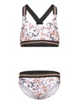 Bikini W. Contrast Straps, Aop Patterned Color Kids