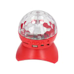 (Red) Speaker Disco Ball LED RGB Colorful Mini Music Mobile Stage Li