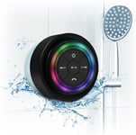 Mate Enceinte Bluetooth Douche,Mise à Niveau,étanche IPX7,Petite Enceinte Bluetooth Speaker puissante avec lumière,Ventouse et Microphone,Crystal Sound et Basse,Cadeau électronique idéal