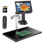 TOMLOV TM4K-AF Max Autofocus Digital Microscope 2000X, 4K 10.1" IPS Spin Arm Soldering Microscopes for Adults, 52MP HDMI Microscope Camera for Coins & Soldering with Ring Light, PC/TV Compatible, 64GB