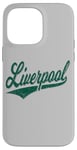 Coque pour iPhone 14 Pro Max Liverpool England Varsity SCRIPT Maillot de sport classique