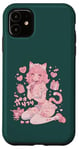 Coque pour iPhone 11 Anime Cat Girl Manga Hearts Kawaii Cute Holiday Valentines