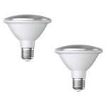 2x E27 ampoules LED, PAR30 cou court, blanc chaud (2700 K), 12,9 W, 994lm,