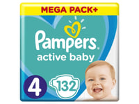 Pampers Active Baby 4 Bleier, 9-14 Kg, 132 Stk.