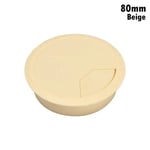 Couvercle de trou de câble en plastique pour ordinateur,?illet rond classique,fil bien rangé,table de bureau,PC,60mm,80mm - Type Beige-60mm #M