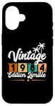 Coque pour iPhone 16 Vintage 1984 Anniversaire 41 ans Homme Femme Année 80