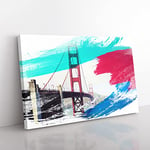 Big Box Art San Francisco Golden Gate Bridge 2 V2 Canvas Wall Art Print Ready to Hang Picture, 76 x 50 cm (30 x 20 Inch), Multi-Coloured