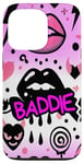 Coque pour iPhone 13 Pro Housse en polycarbonate rose fuchsia « Baddie »