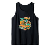 Funny Farm Halloween Shirt Retro Happy Fall Yall Cow Pumpkin Tank Top