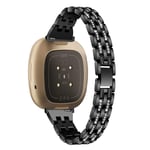 Dual Rows Bracelet Fitbit Versa 3/Sense Svart