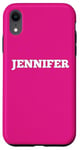 Coque pour iPhone XR Jennifer Étiquette de nom personnalisable Dos assorti